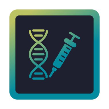 Gen yapısı simgesi. Mobil konsept ve web uygulamaları için bilim simgesi.