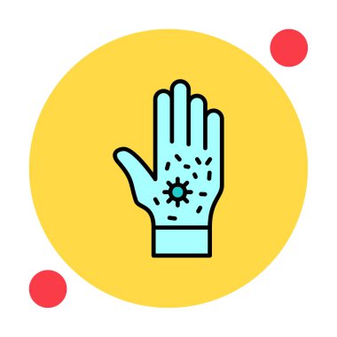 kirli el simgesi, vektör illüstrasyonu