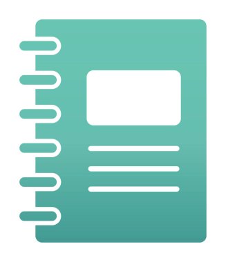 notepad simgesi, vektör illüstrasyonu basit tasarım