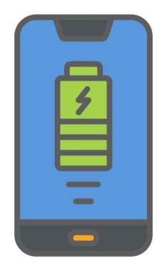 Basit Kablosuz Şarj simgesi, vektör illüstrasyonu