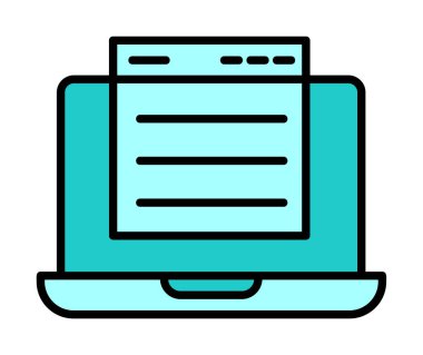 Basit web sitesi arayüzü simgesi, vektör illüstrasyonu