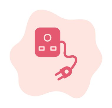 Fiş ve Soket, web simgesi basit tasarım 