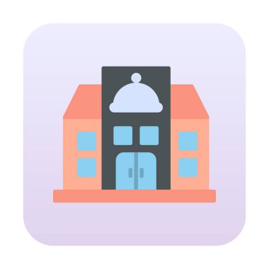 Beyaz arkaplanda restoran vektör illüstrasyonu