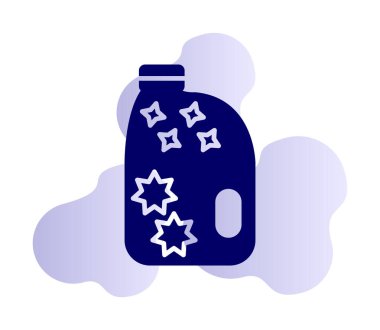 şişe düz simge vektör çizim