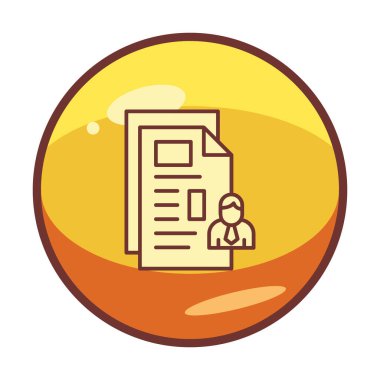 Beyaz arkaplanda istihdam ve iş özgeçmişi simgesi