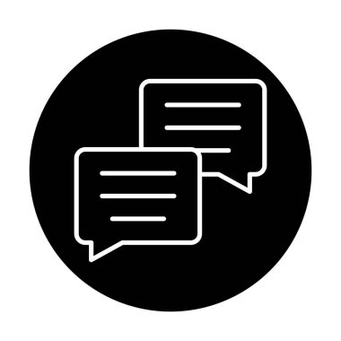 Basit konuşma baloncukları Konuşma simgesi, vektör illüstrasyonu