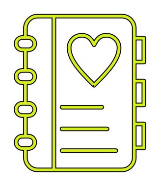 not defteri simgesi soyut arkaplan vektöründe izole edildi