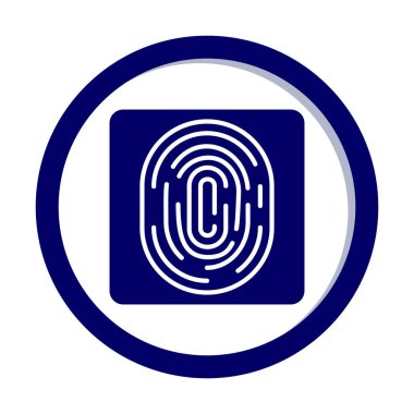 Parmak izi web simgesi vektör illüstrasyonu