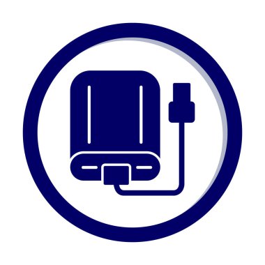 harici sabit disk simgesi, vektör illüstrasyonu basit tasarım