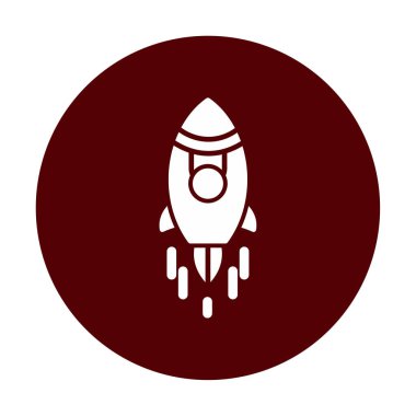 Roket simgesi basit tasarım. vektör illüstrasyonu