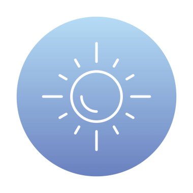 güneş düz simgesi, vektör illüstrasyon tasarımı