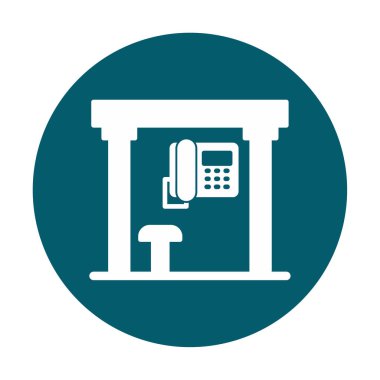 Basit Telefon Simgesi, vektör illüstrasyonu