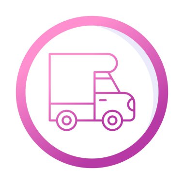 Van düz vektör simgesi