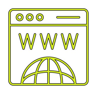 Basit web sitesi arayüzü simgesi, vektör illüstrasyonu