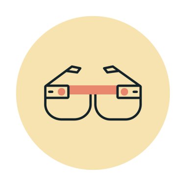 Akıllı Gözlük simgesi vektör çizimi