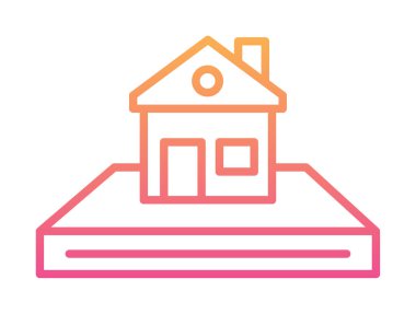 Beyaz arkaplanda ev simgesi vektörü izole edildi