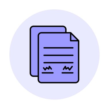 belge web simgesi vektör illüstrasyonu 