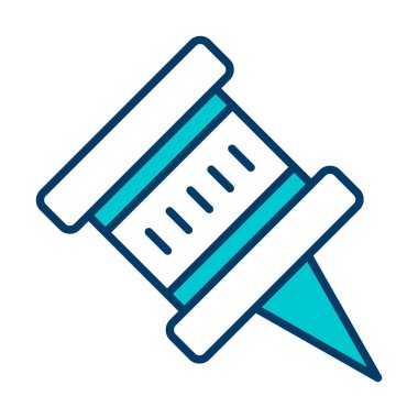 İğne simgesine bas. vektör illüstrasyonu