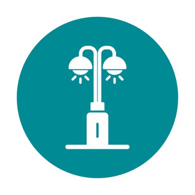 Park lambası simgesinin vektör illüstrasyonu