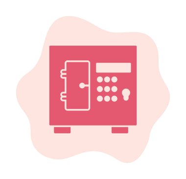 Güvenli kutu simgesinin vektör çizimi