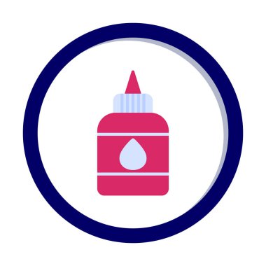 sıvı yapıştırıcı şişe ikonu vektör illüstrasyonu, yapıştırıcı logosu kavramı         