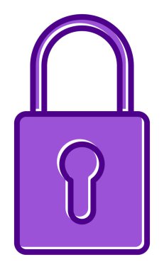 kilit simgesi web basit illüstrasyon