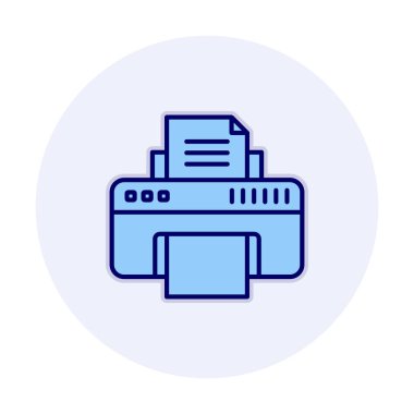 yazıcı simgesi web basit illüstrasyon
