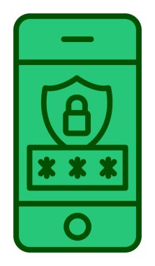 Gezici Güvenlik. Web simgesi basit illüstrasyon                     