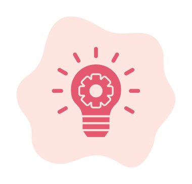 Fikir ampul ikonu vektör illüstrasyonu             