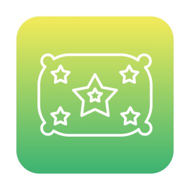 yastık simgesi, vektör illüstrasyonu basit tasarım