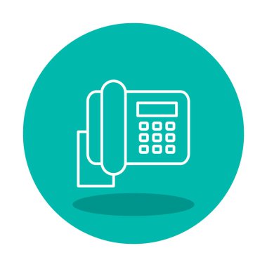 masa telefonu simgesi, vektör illüstrasyonu basit tasarım