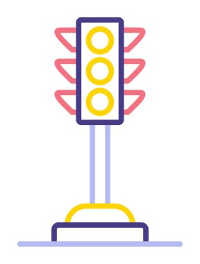 Trafik ışığı web simgesi illüstrasyonu