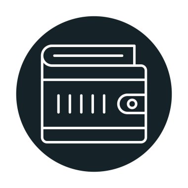 cüzdan vektör simgesi basit illüstrasyon