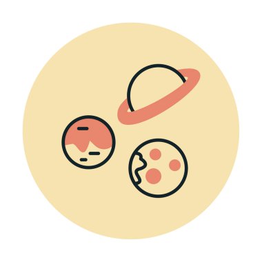 Gezegenler simgesi, vektör illüstrasyonu