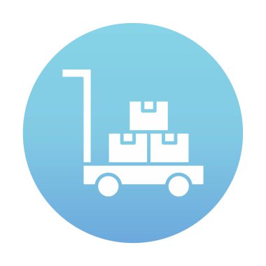 Trolley simgesi, vektör illüstrasyon tasarımı.