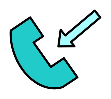 telefon arama simgesi, vektör illüstrasyonu basit tasarım