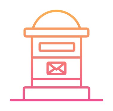 posta kutusu simgesi, vektör illüstrasyonu basit tasarım