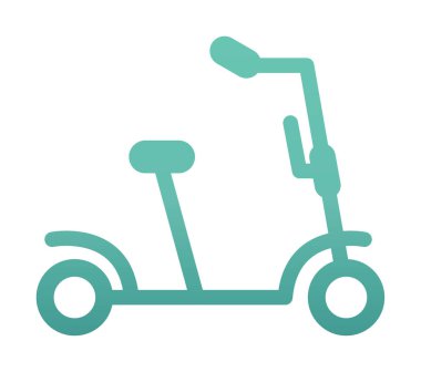 Scooter simgesi vektör illüstrasyonunu tekmele