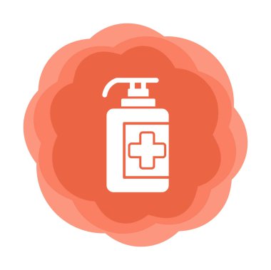 Bir dezenfektan şişesinin basit bir çizimi