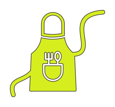 Mutfak önlüğü simgesi, vektör çizimi