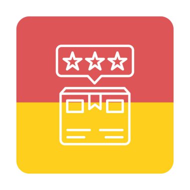 Teslimat kutusu simgesi, vektör illüstrasyonu basit tasarım