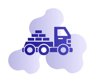 Vektör Tasarımı Teslimat Kamyonu Simgesi Biçimi