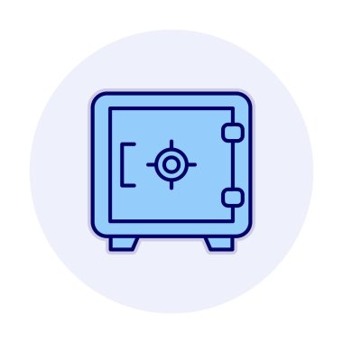 Güvenli simge, loker işareti, vektör illüstrasyonu