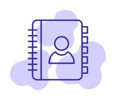 Kişi Kitabı simgesi, vektör illüstrasyonu