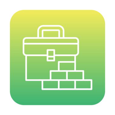 evrak çantası web basit simge illüstrasyonu