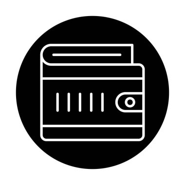 cüzdan vektör simgesi basit illüstrasyon