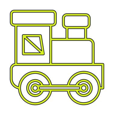 Tren oyuncağı simgesinin vektör illüstrasyonu