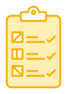 Kontrol listesi vektör simgesi modern basit vektör illüstrasyonu