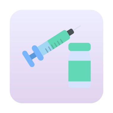 Şırınga web simgesi, vektör çizim 