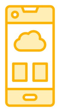 Akıllı telefon simgesi. özet vektör illüstrasyonu 